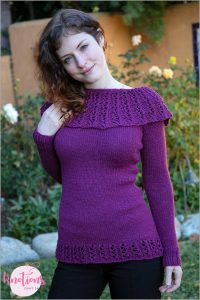 Free Knitting Pattern for a Ladies Pullover Louise