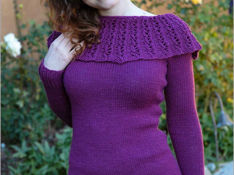 Free Knitting Pattern for a Ladies Pullover Louise