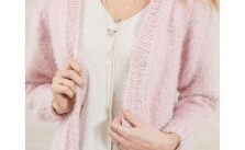 Free Knitting Pattern for a No-Button Cozy Knit Cardigan