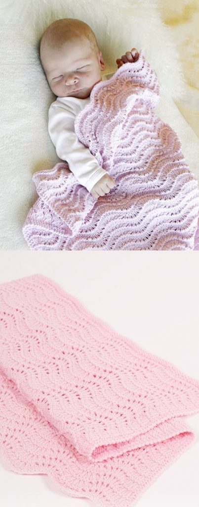 Free Knitting Pattern for a Wave Baby Blanket