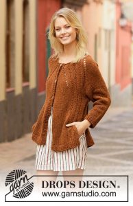 Free Knitting Pattern for an Autumn Spice Cardigan