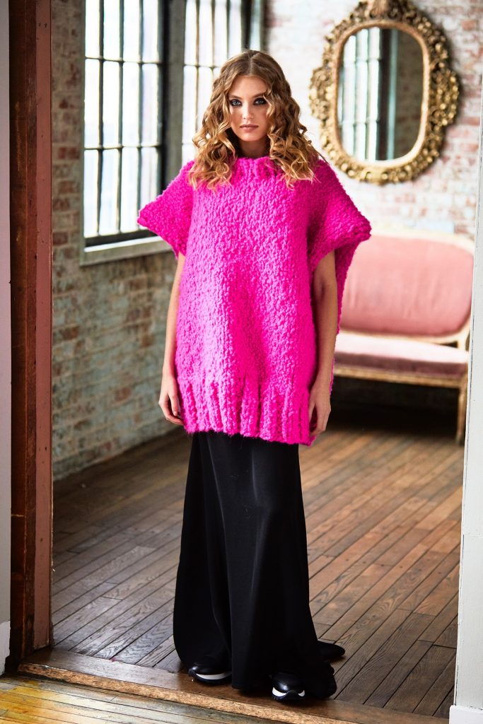 Free Knitting Pattern for an Oversized Statement Tunic