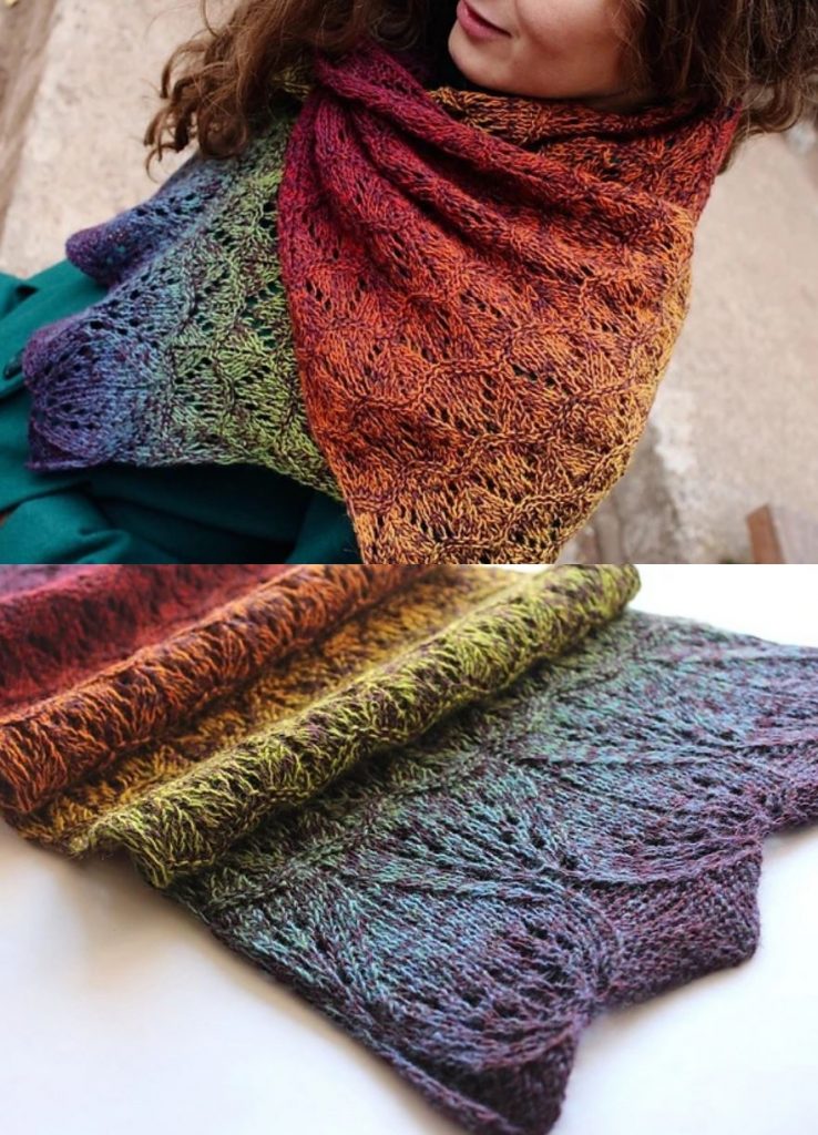 Free Easy Lace Scarf Knitting Pattern - Mike Nature