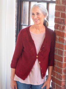Free Knitting Pattern for an Eyelet Stitch Cardigan