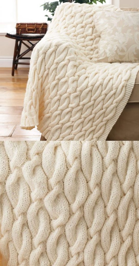 Free Chunky Cable Knit Blanket Pattern