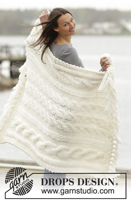 Free Chunky Cable Knit Blanket Pattern with Fringing