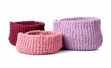 Free Knitting Pattern for Small Garter Stitch Baskets