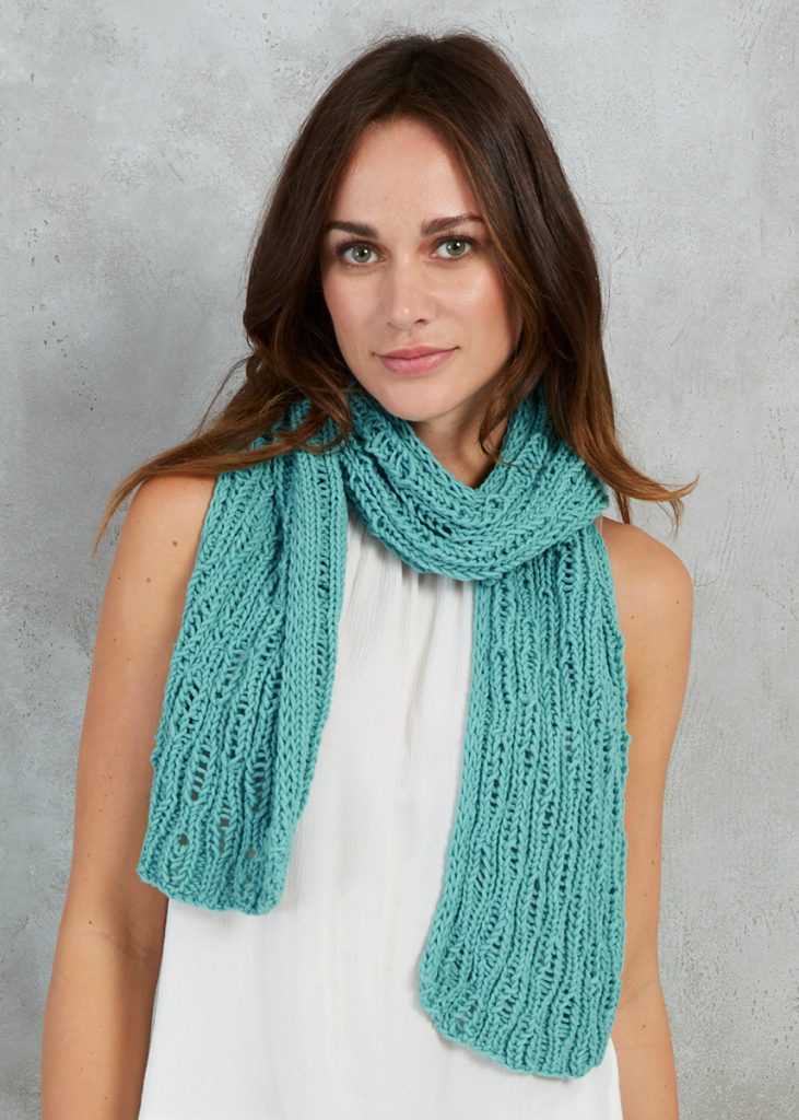 Free Knitting Pattern for a Drop Stitch Scarf