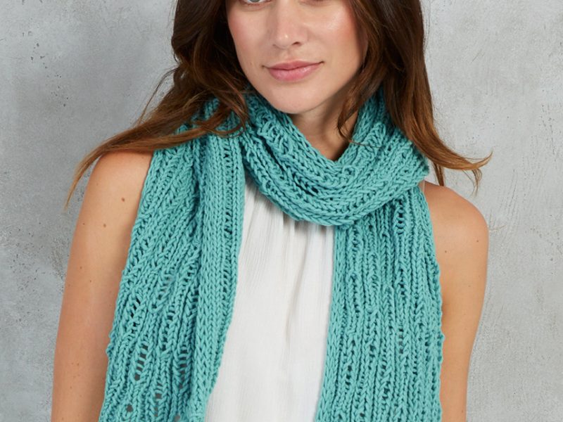 Free Knitting Pattern for a Drop Stitch Scarf
