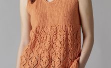 Free Knitting Pattern for a Lace Sleeveless Tunic