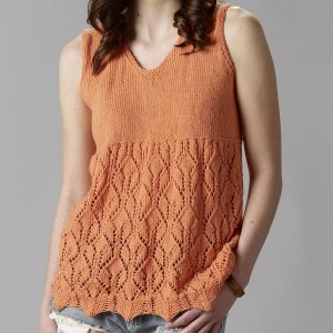 Free Knitting Pattern for a Lace Sleeveless Tunic