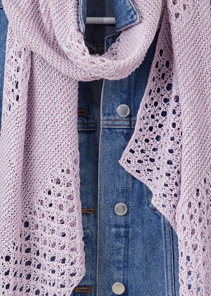 Free Knitting Pattern for a Light and Airy Summer Lace Scarf