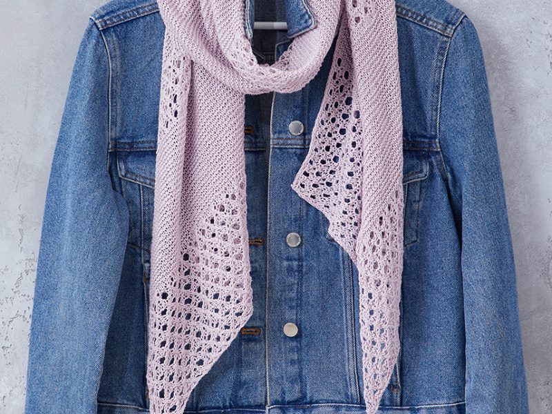 Free Knitting Pattern for a Light and Airy Summer Lace Scarf
