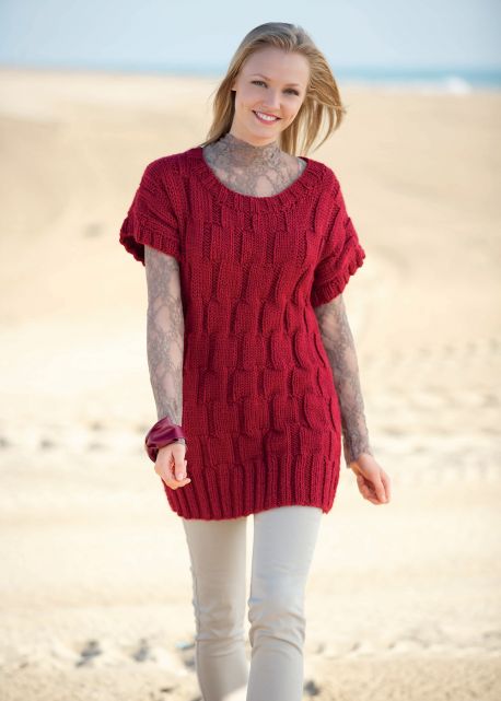 Free Knitting Pattern for a Stylish Jumper Dress