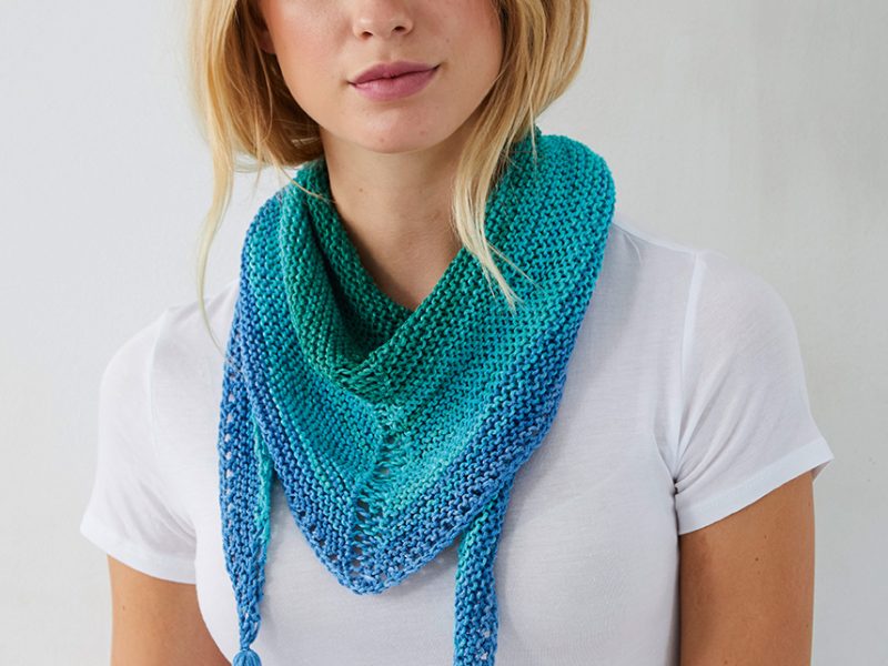 Free Knitting Pattern for a Triangular Scarf 2019