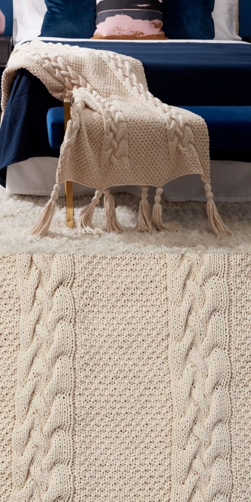 Free Knitting Pattern for a Tuck Stitch Blanket