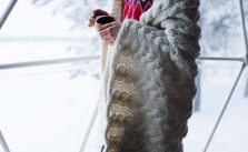 Free Knitting Pattern for a Warm Blanket with Cables