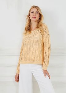 Free Knitting Pattern for an Arrow Lace Pullover