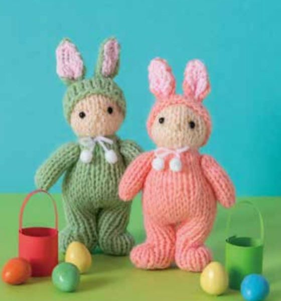 Free Knitting Pattern for an Easter Bunny Doll