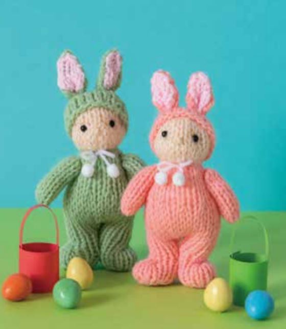 Free Knitting Pattern for an Easter Bunny Doll