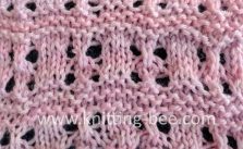 Free Knitting Stitch for a Lace and Garter Stripe