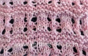 Free Knitting Stitch for a Lace and Garter Stripe