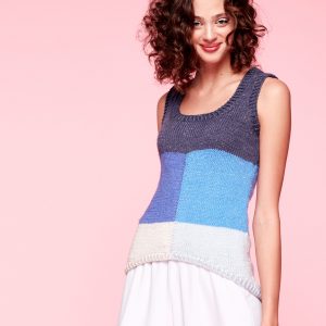 Free Knitting Pattern for a Block Knit Tank