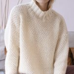 Free Knitting Pattern for a Bulky Sweater with an Upright Collar