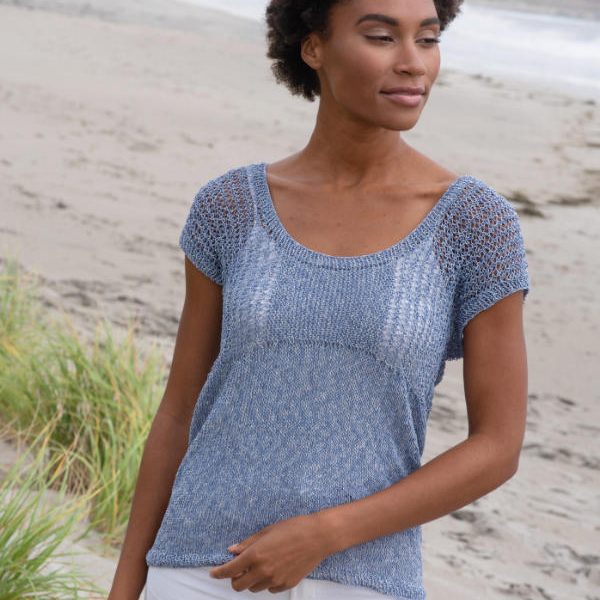 Free Knitting Pattern for a Pretty Ladies Top – Katherina