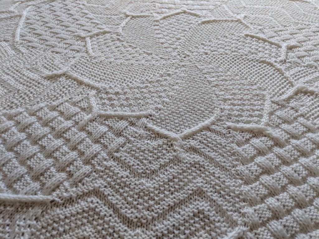 Free Knitting Pattern for a Sampler Flower Baby Blanket