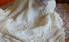 Free Knitting Pattern for a Sampler Flower Baby Blanket