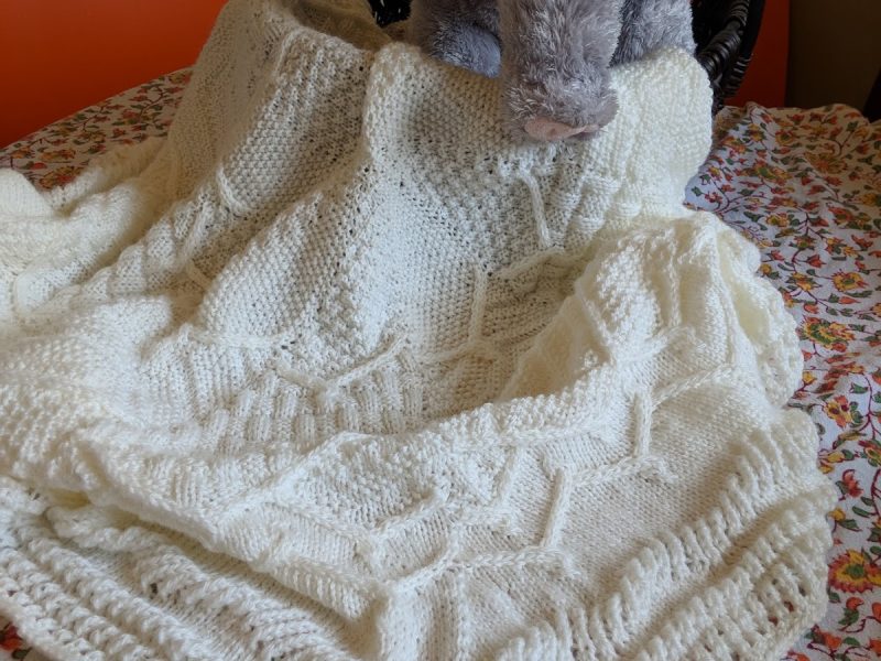 Free Knitting Pattern for a Sampler Flower Baby Blanket