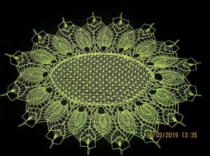 Free Knitting Pattern for a Sunflower Lace Doily