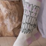 Free Knitting Pattern for Socks with Colorwork Flower Pattern
