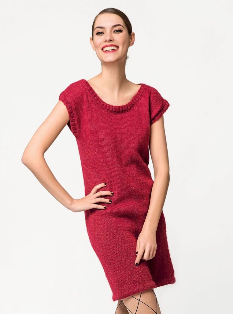 Free Knitting Pattern for a Beginner Dress for Women