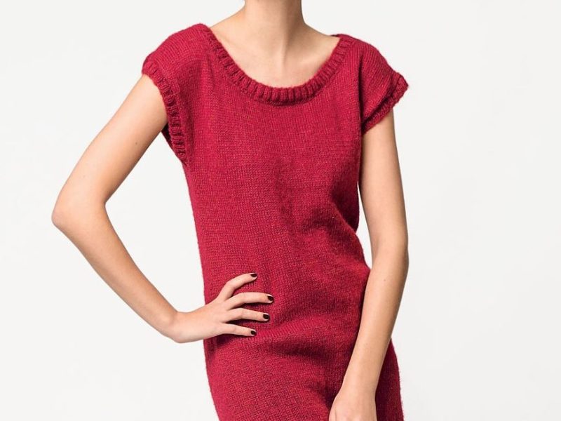 Free Knitting Pattern for a Beginner Dress for Women