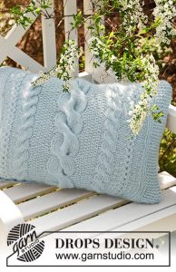 Free Knitting Pattern for a Cable Skye Pillow