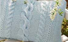Free Knitting Pattern for a Cable Skye Pillow