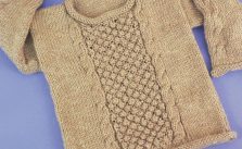 Free Knitting Pattern for a Child’s Aran Pullover