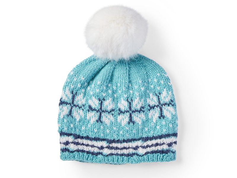 Free Knitting Pattern for a Fair Isle Hat On the Slopes Beanie