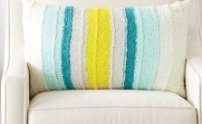 Free Knitting Pattern for a Little Ridge Striped Cushion