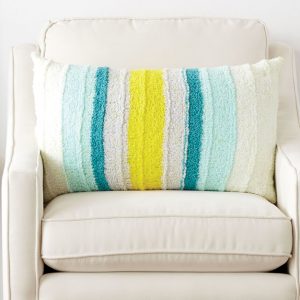Free Knitting Pattern for a Little Ridge Striped Cushion