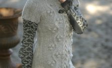 Free Knitting Pattern for a Short Cable Dress for Women