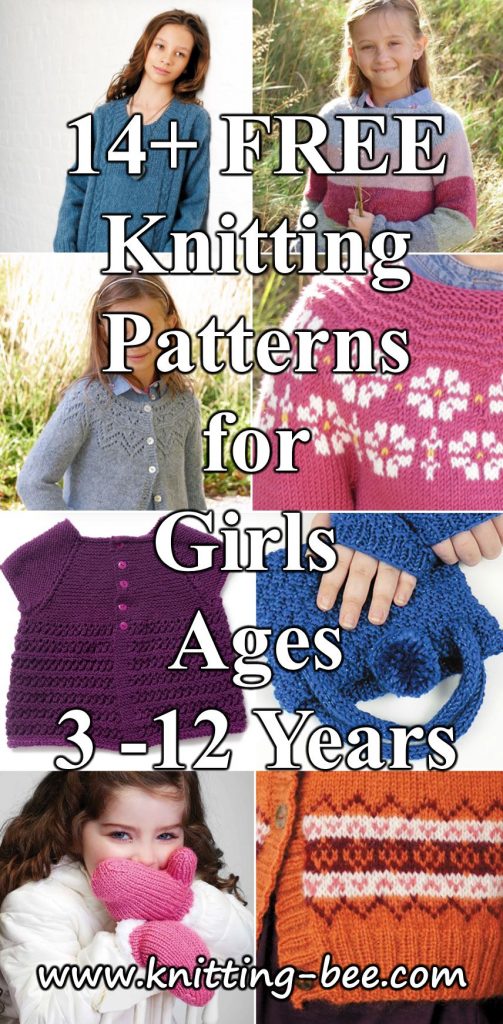 14+ Free Knitting Patterns for Girls Ages 3 to 12