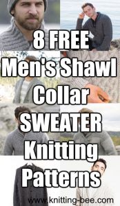 8+ Free Men’s Shawl Collar Sweater Knitting Patterns