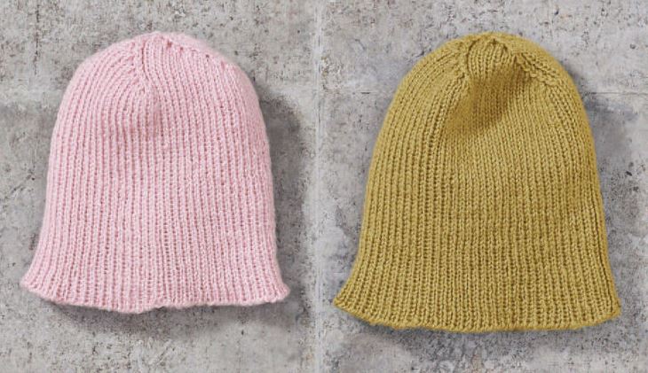 Free knitting pattern for an easy ans basic ribbed beanie