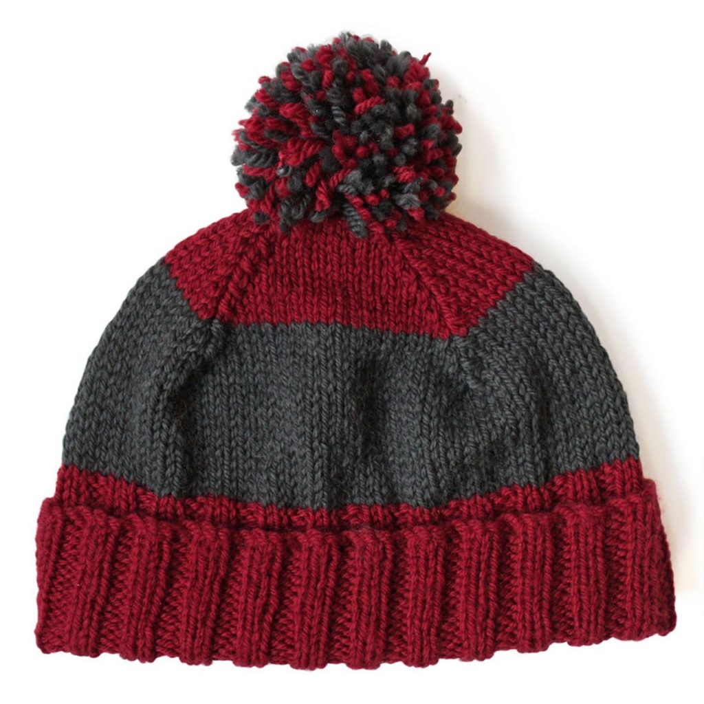 Easily knit a simple, striped hat free pattern