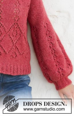Free Knitting Pattern for a Diamond Lace Sweater - Knitting Bee