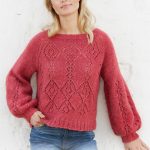 Free Knitting Pattern for a Diamond Lace Sweater