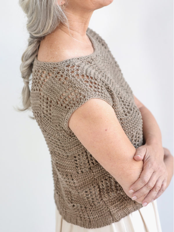 Free Knitting Pattern for a Lace Women's Tee Iras